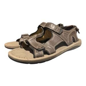 Khombu Men’s Noah Outdoor Hiking Sandals Size 12 Brown  Adjustable Straps